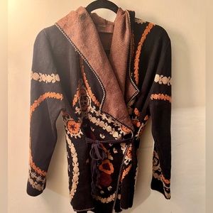 Kerisma sweater/cardigan with ties and a hood. Size M/L. Smoke free home